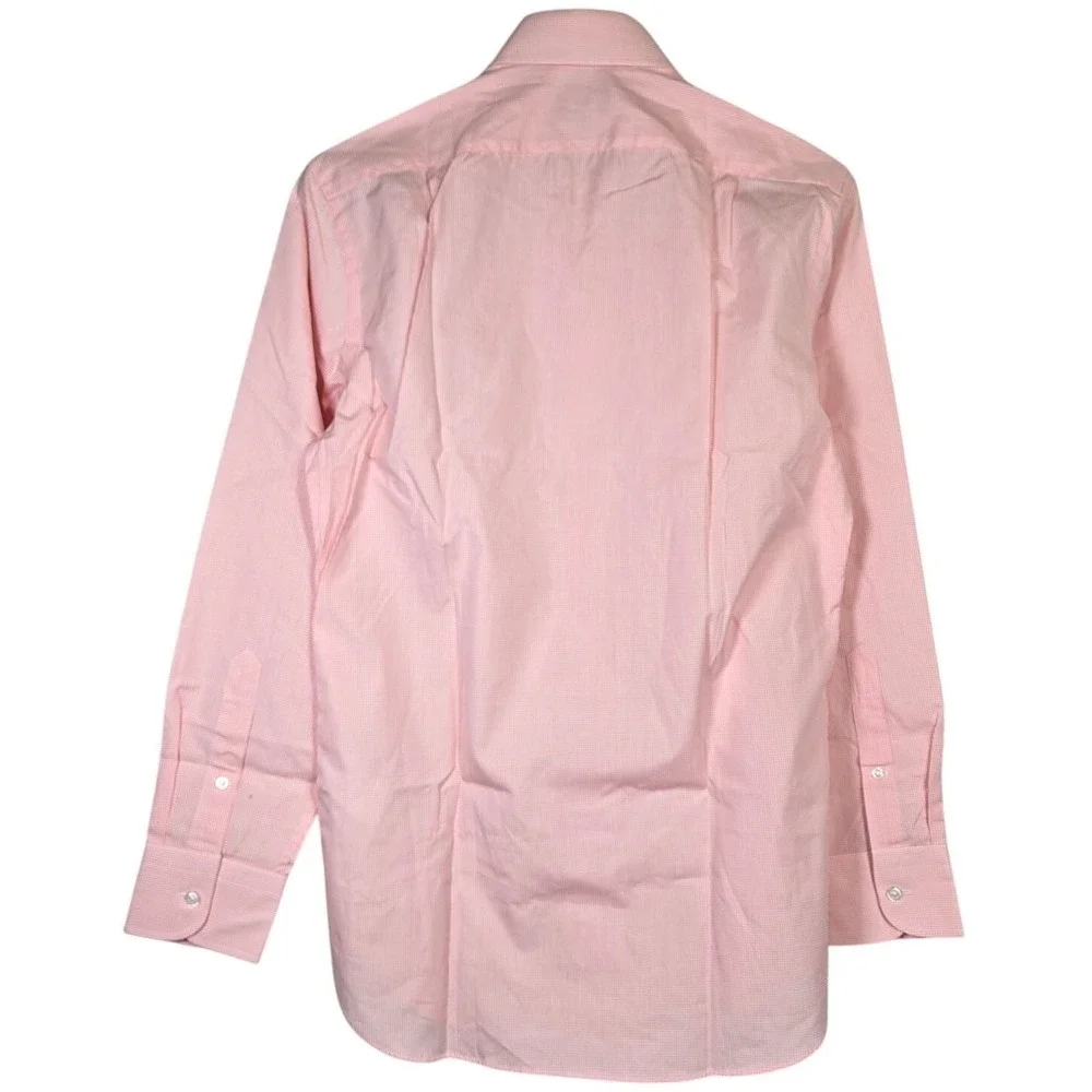 J. Crew Ludlow Premium‎ fine cotton dress shirt Rian White Pink 14h/32 NIB
